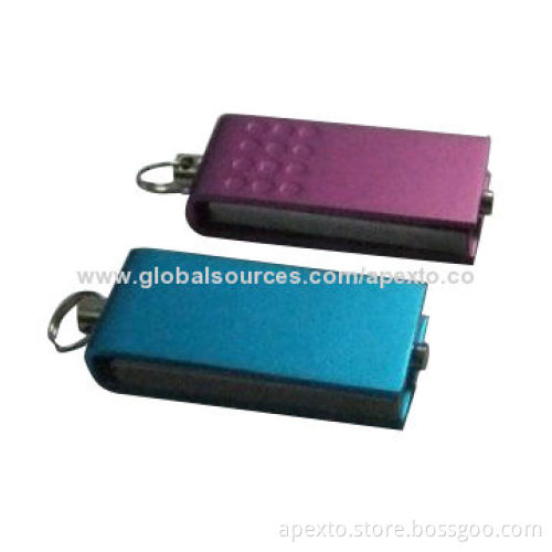 Mini USB Flash Drives with Swivel Design/4GB/More than 1,000,000 Times/Plug-and-out/Customized Color